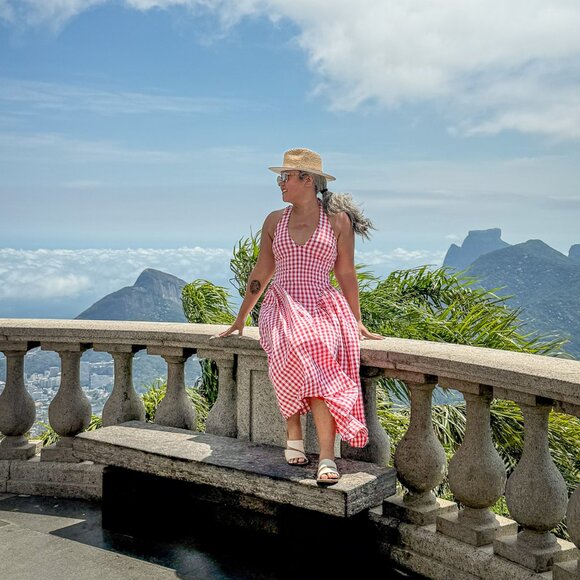 More to Come Lottie Maxi Halter Dress Large EUC - Picture 2 of 4